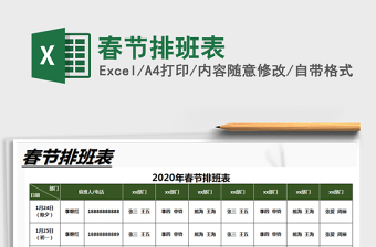 2025年春节排班表