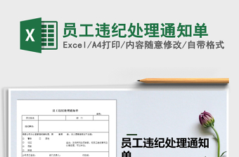 2025年员工违纪处理通知单