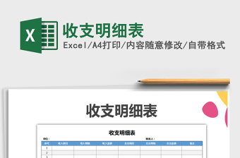 2025年收支明细表