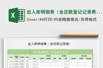 2025年出入库明细表（含还款登记记录表）