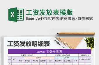 2025年工资发放表模版