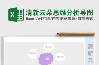 2025年清新云朵思维分析导图