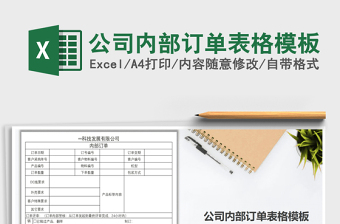 2025年公司内部订单表格模板