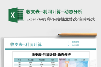 2025年收支表-利润计算-动态分析
