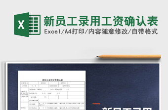 2025年新员工录用工资确认表