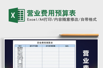 2025年营业费用预算表