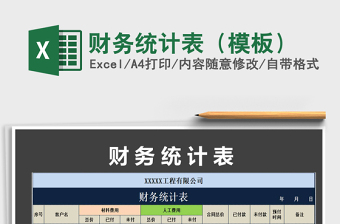 2025年财务统计表（模板）