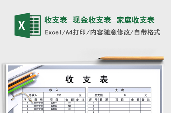 2025年收支表-现金收支表-家庭收支表