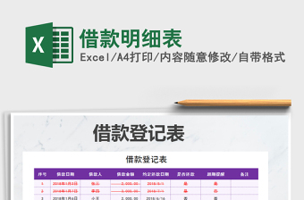 2025年借款明细表
