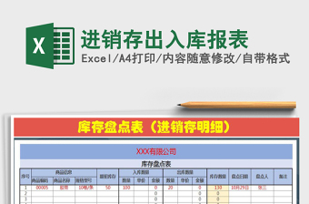 2025年进销存出入库报表