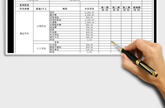 2025年家庭开支明细表