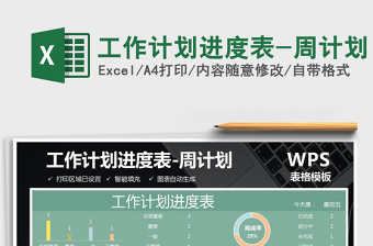 2024年工作计划进度表-周计划