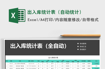 2025年出入库统计表（自动统计）
