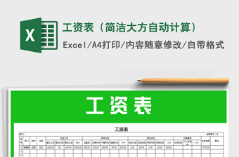2025年工资表（简洁大方自动计算）