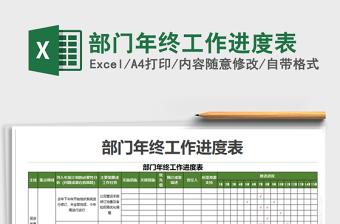 2025年部门年终工作进度表