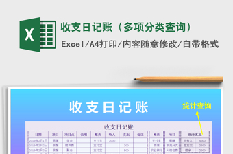 2025年收支日记账（多项分类查询）