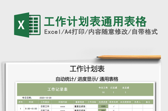 2025年工作计划表通用表格