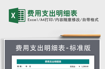 2024年费用支出明细表