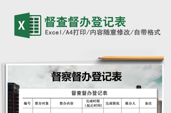 2025年督查督办登记表