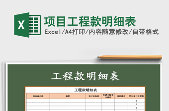 2025年项目工程款明细表