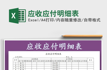 2025年应收应付明细表