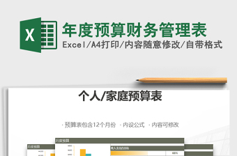 2025年年度预算财务管理表