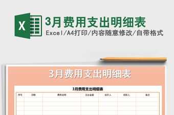 2025年3月费用支出明细表