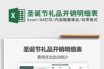 2025年圣诞节礼品开销明细表