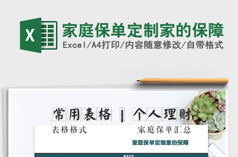 家庭保单定制家的保障