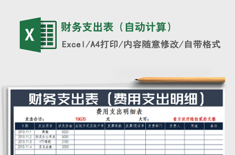 2025年财务支出表（自动计算）