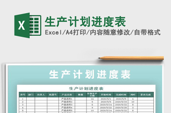 2025年生产计划进度表