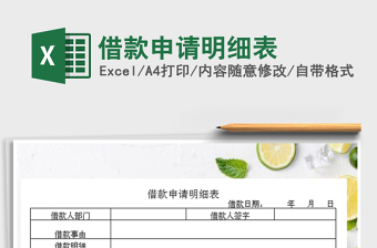2025年借款申请明细表