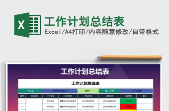 2025年工作计划总结表