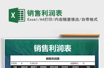 2025年销售利润表