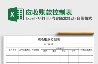 2025年应收账款控制表