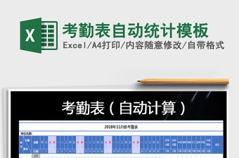 2025年考勤表自动统计模板