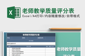 2025年老师教学质量评分表