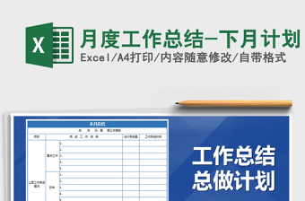 2025年月度工作总结-下月计划