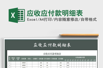 2025年应收应付款明细表