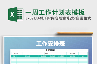 2025年一周工作计划表模板