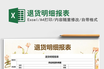 2025年退货明细报表
