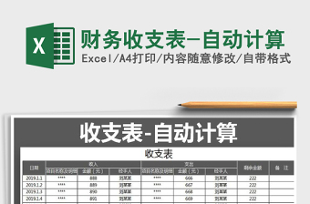 2025年财务收支表-自动计算