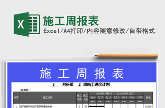2025年施工周报表