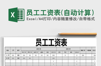 2025年员工工资表(自动计算）
