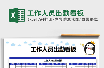 2025年工作人员出勤看板