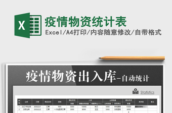 2024年疫情物资统计表