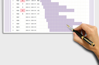 2025年项目进度表-重要工作显示