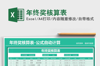 2025年年终奖核算表免费下载