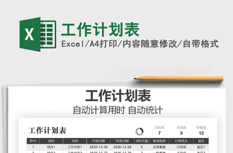 2025年工作计划表