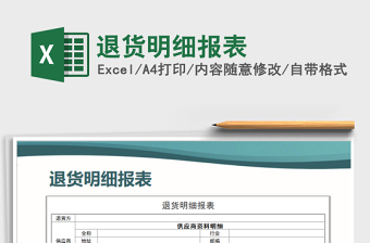 2025年退货明细报表